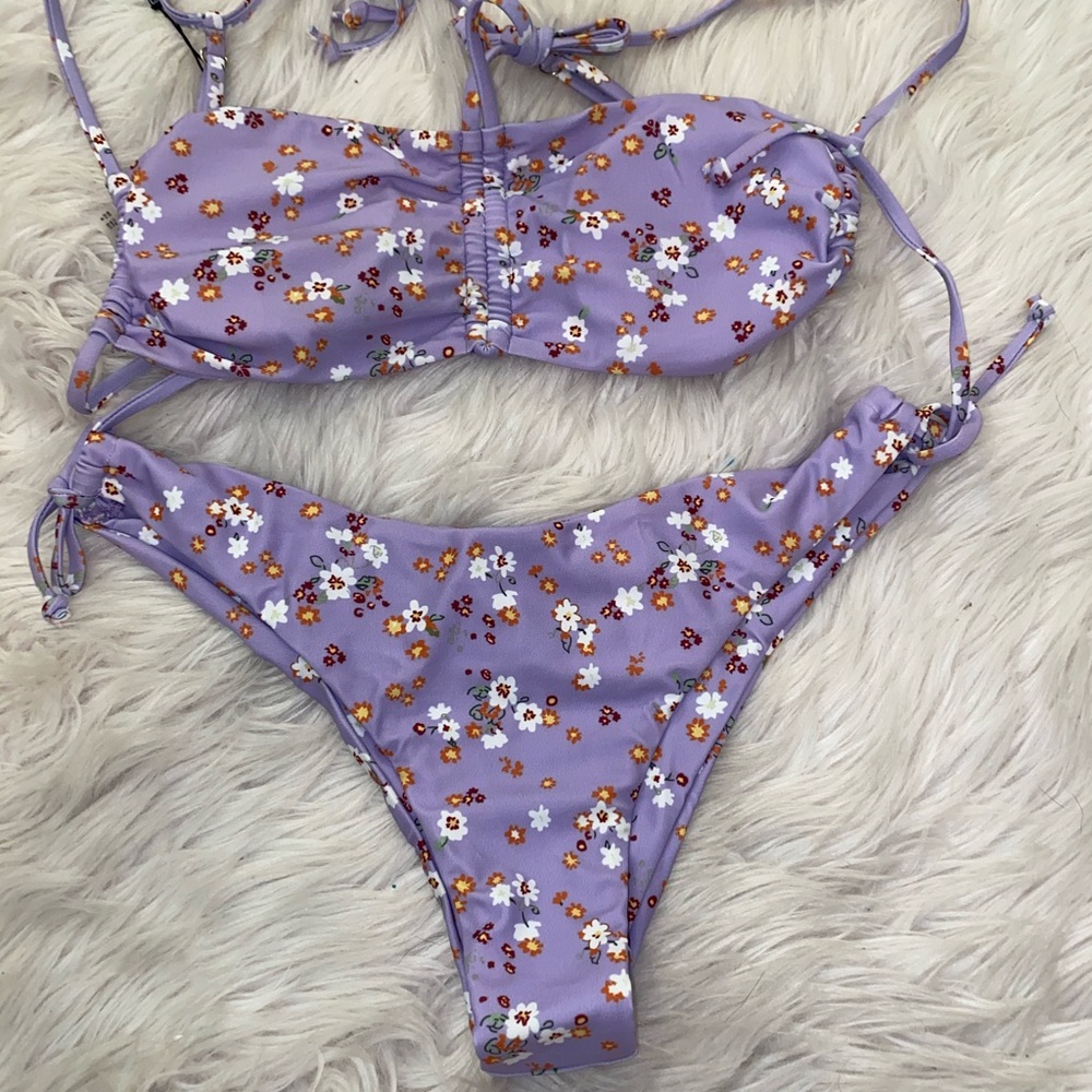 ZAFUL ditsy purple bikini